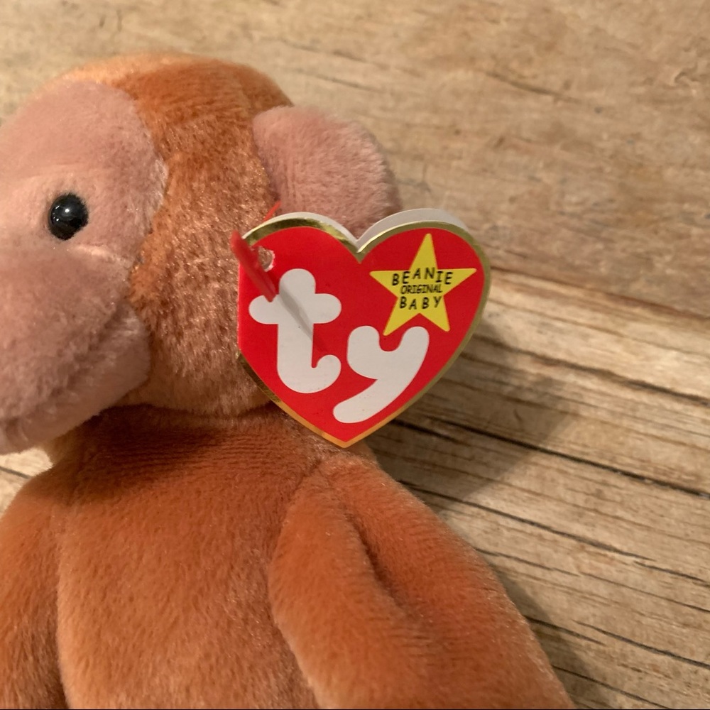 ๐ Bongo the Monkey Ty Beanie Baby Babies 1995 Tag - Picture 7 of 8